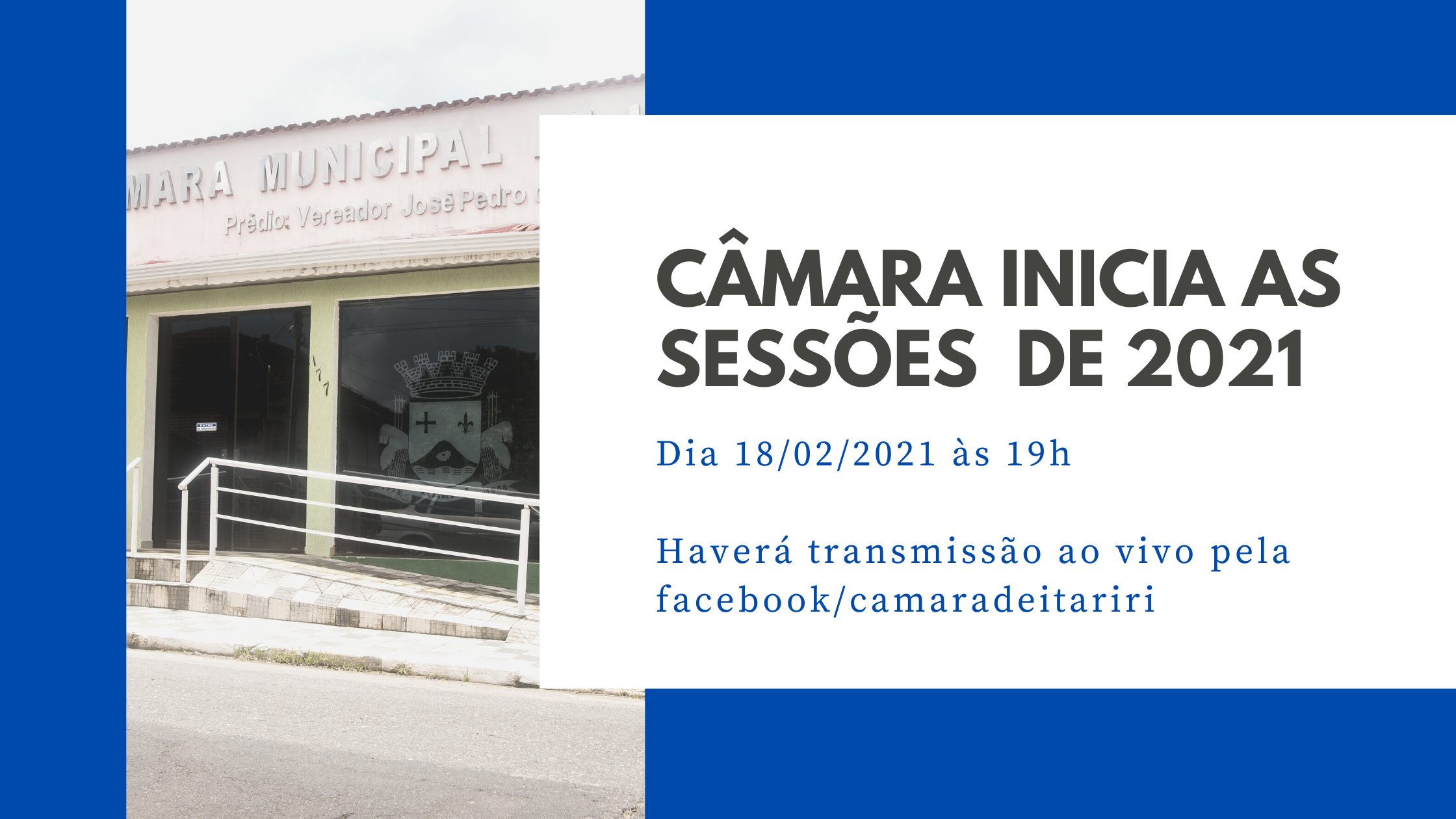 CÂMARA DE ITARIRI REALIZA 1ª SESSÃO ORDINÁRIA NESTA QUINTA-FEIRA (18)