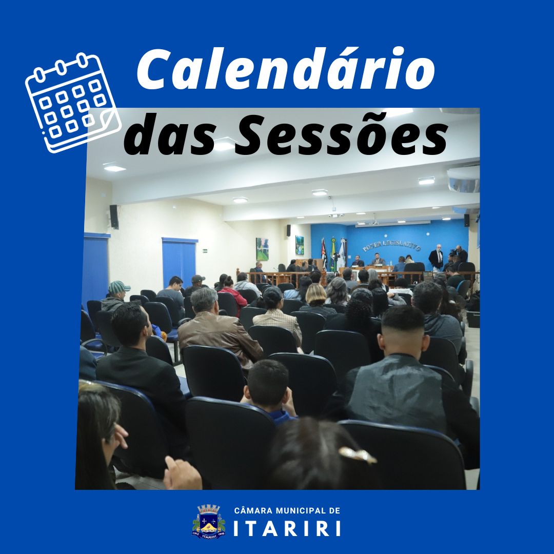 Câmara divulga calendário das sessões de 2024