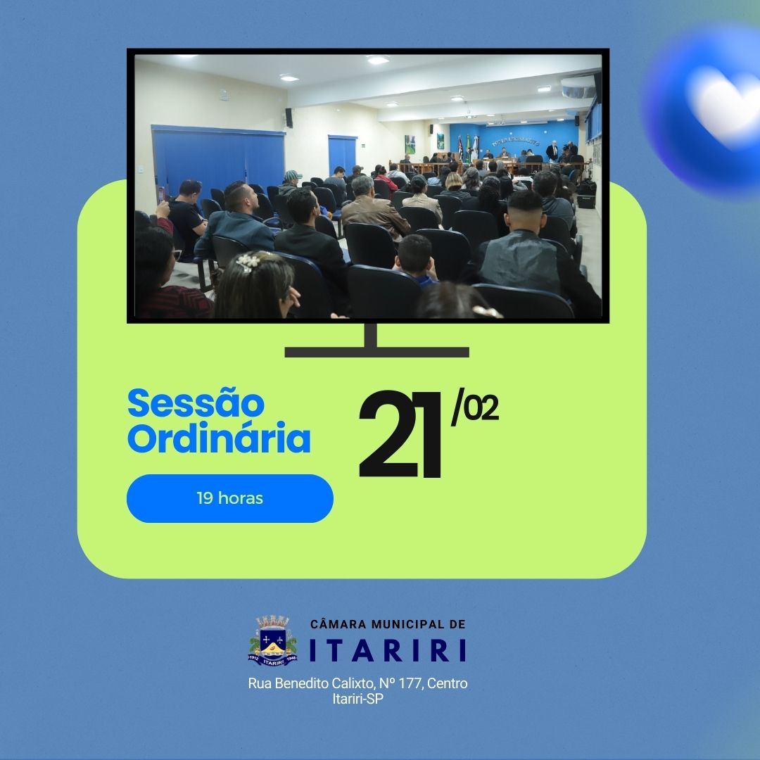 Após o recesso parlamentar, os vereadores retomam suas atividades para discutir diversas proposições na Câmara Municipal de Itariri