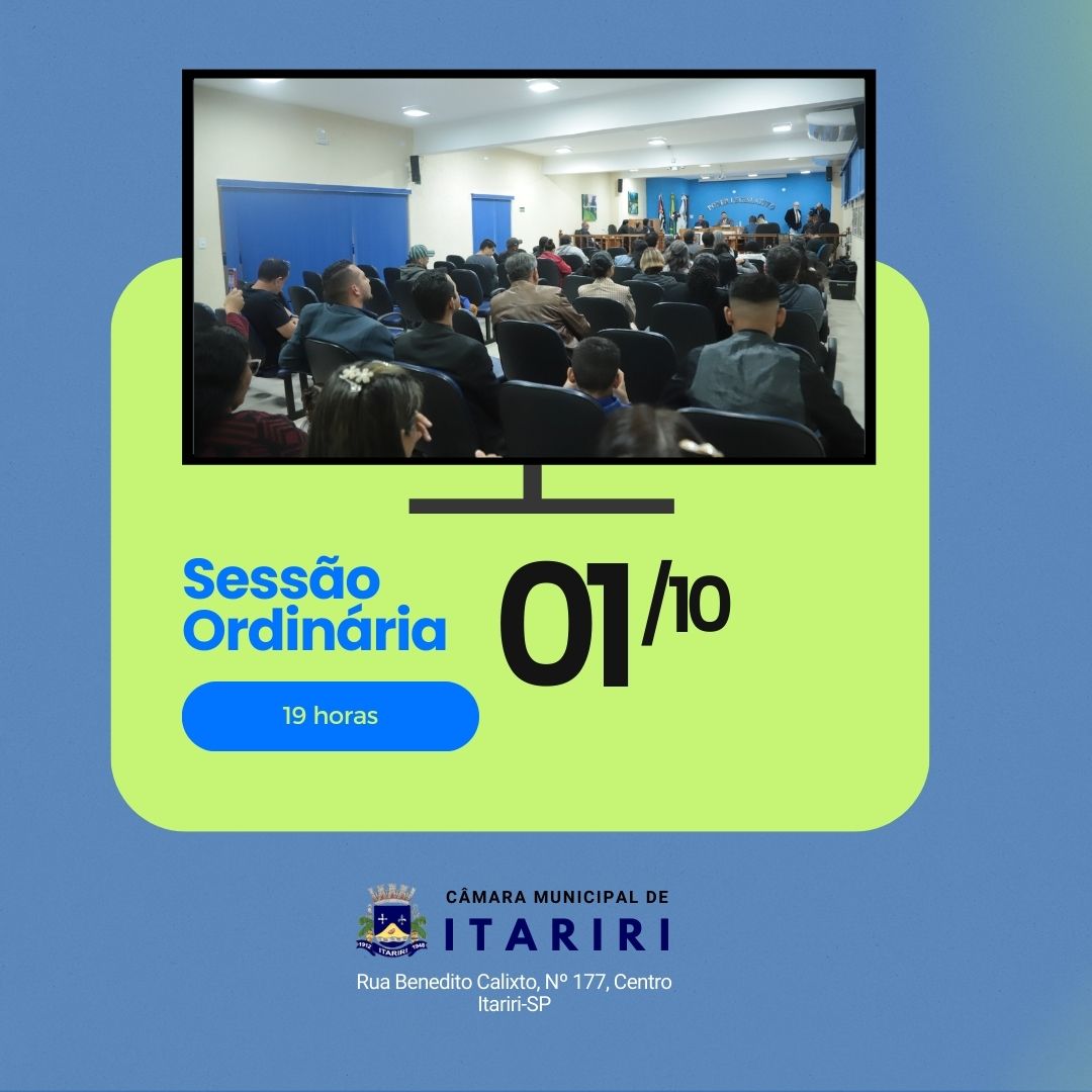 Câmara realizar-a a 14ª Sessão Ordinária