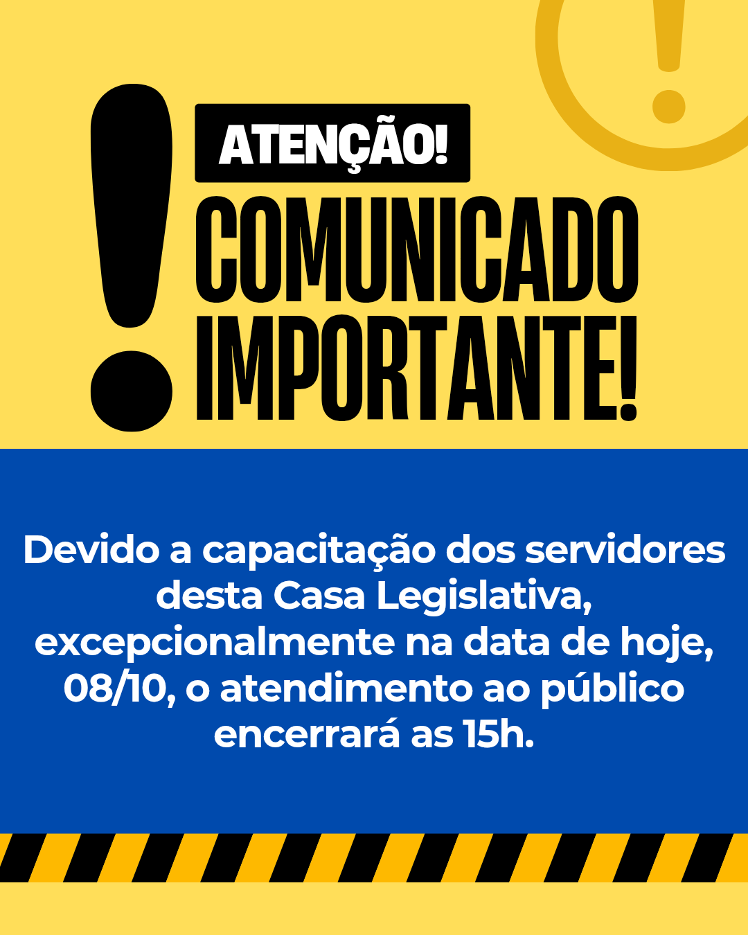 Comunicado: Horário Excepcional e Capacitação sobre a Nova Lei de Licitações